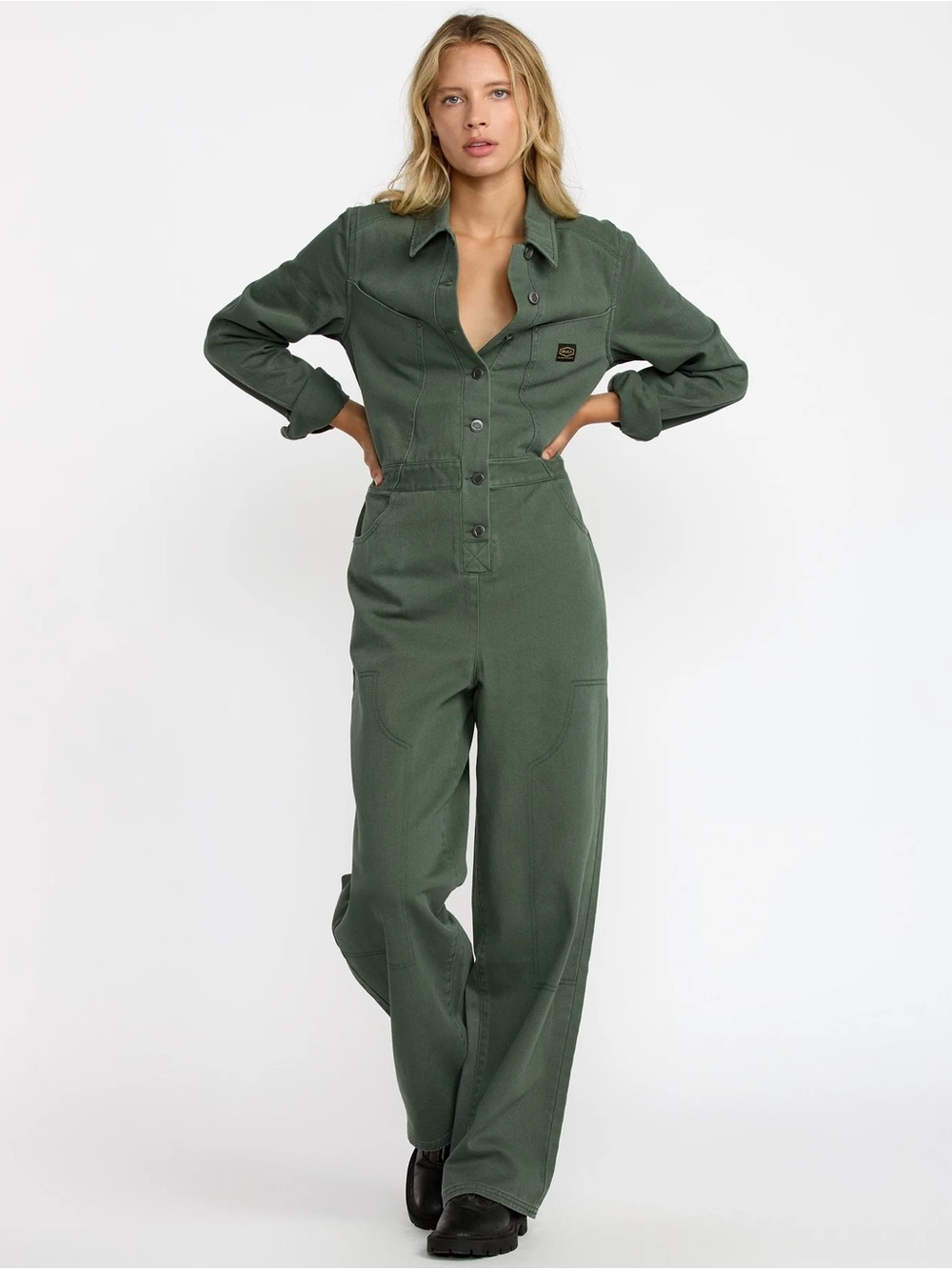 RVCA Utility Green Women's Dayshift Boiler Suit - Coveralls